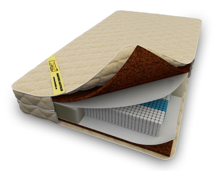 

Матрас Cocos-2 MicroZone 80x190x17 см, Белый;бежевый, Cocos-2 MicroZone