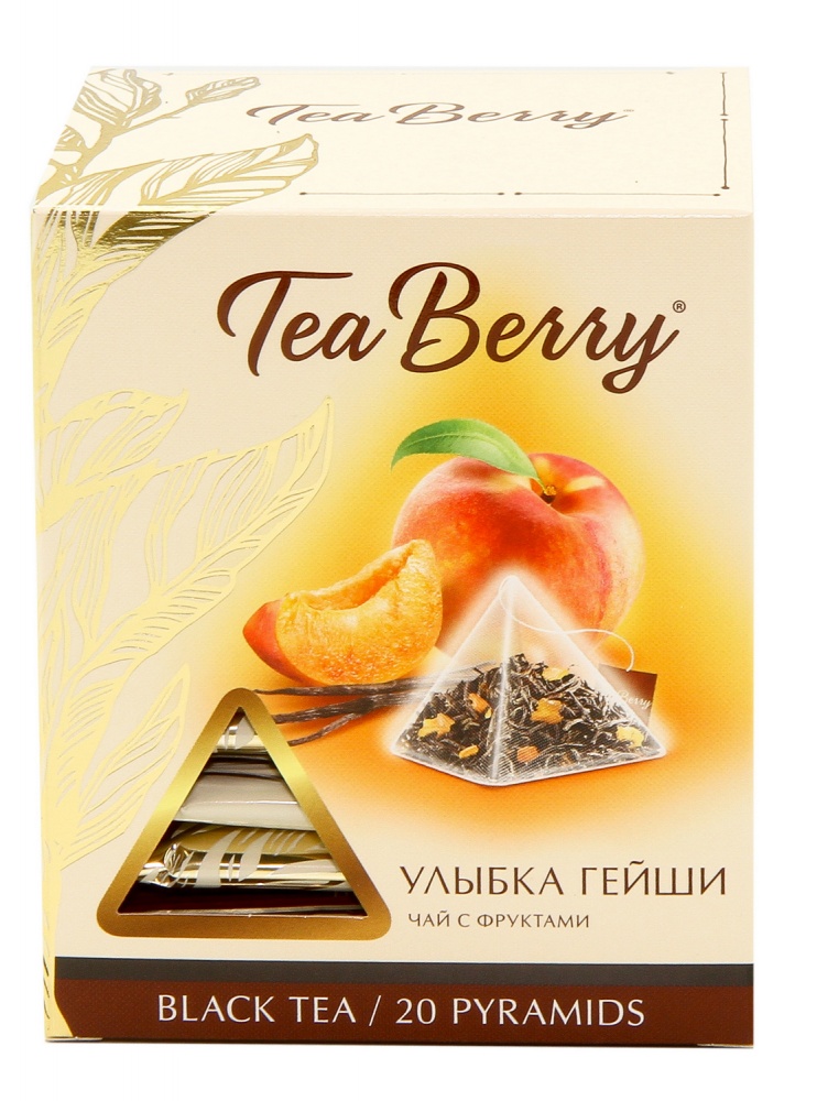 Чай Tea Berry улыбка гейши черный с добавками 20 пирамидок