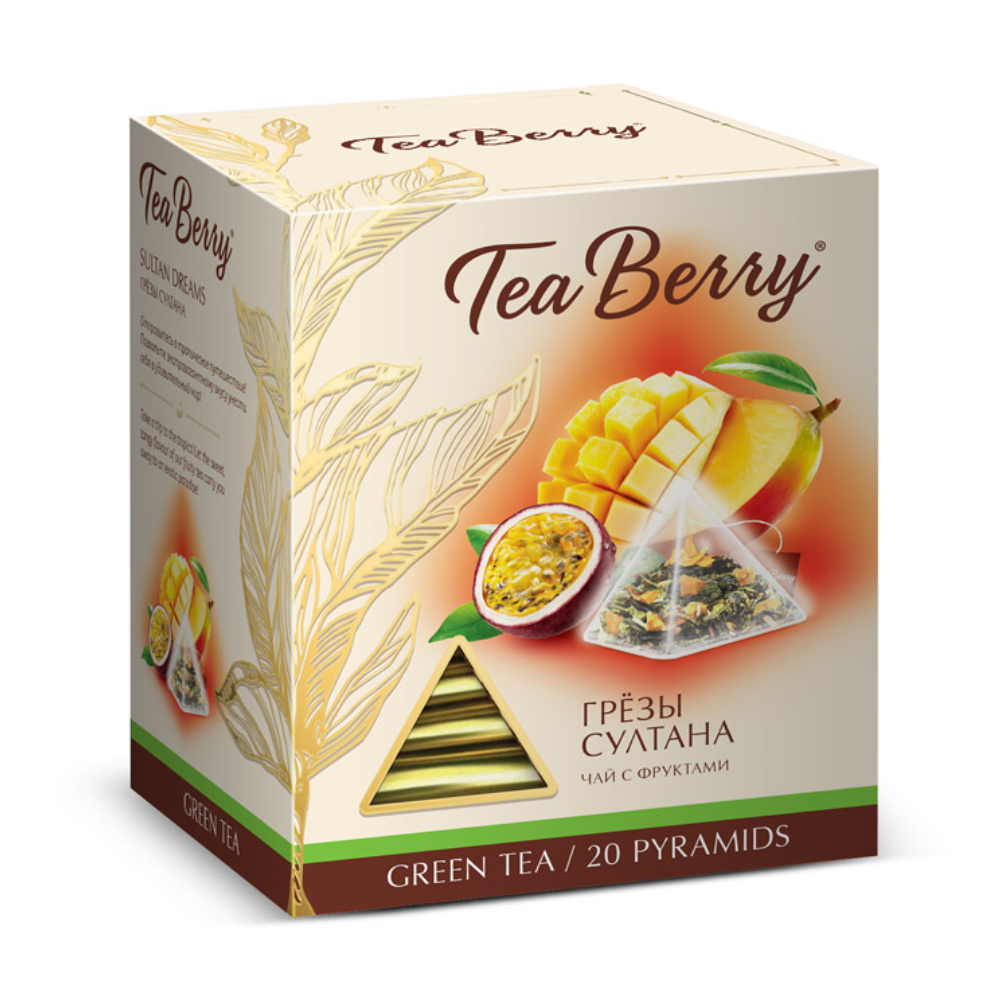 Чай Tea Berry грезы султана зеленый с добавками 20 пирамидок