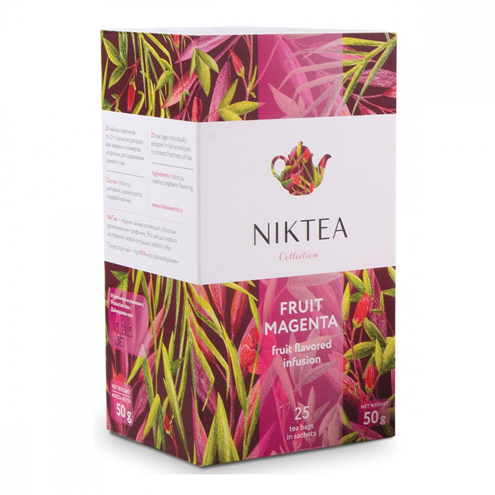 фото Чай niktea fruit magenta травяной 25 пакетиков