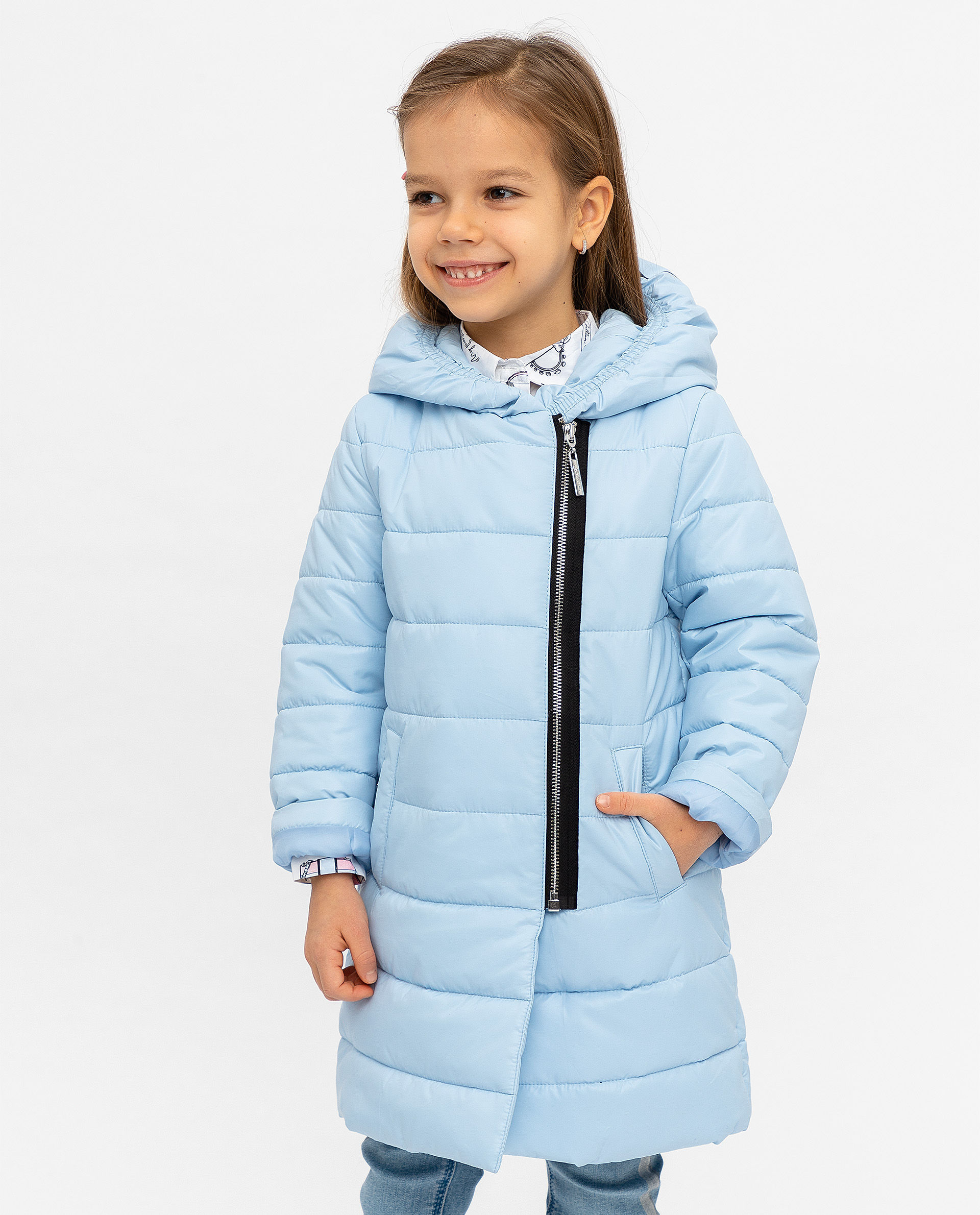 

Пальто для девочек Gulliver, цв. голубой, р.104, 12001GMC4501