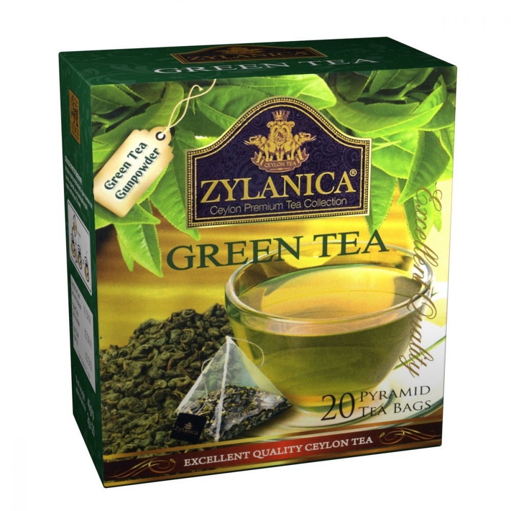Чай Zylanica Green tea зеленый 20 пирамидок