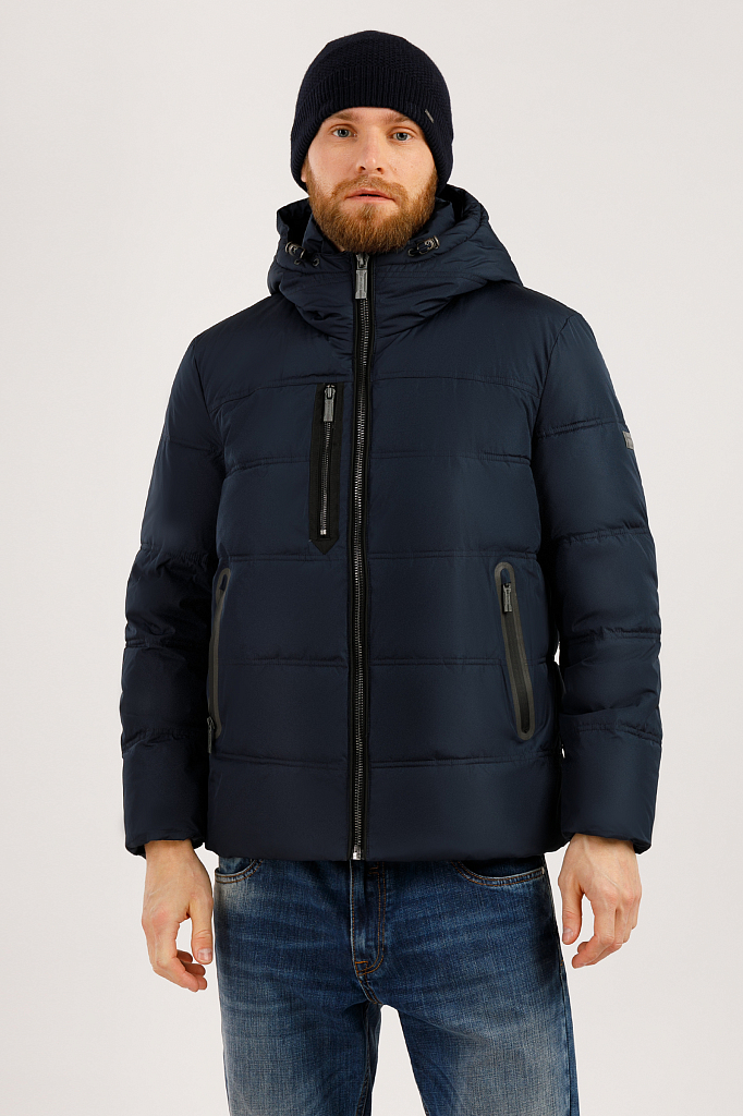 

Зимняя куртка мужская Finn Flare W19-22028 синяя 3XL, W19-22028