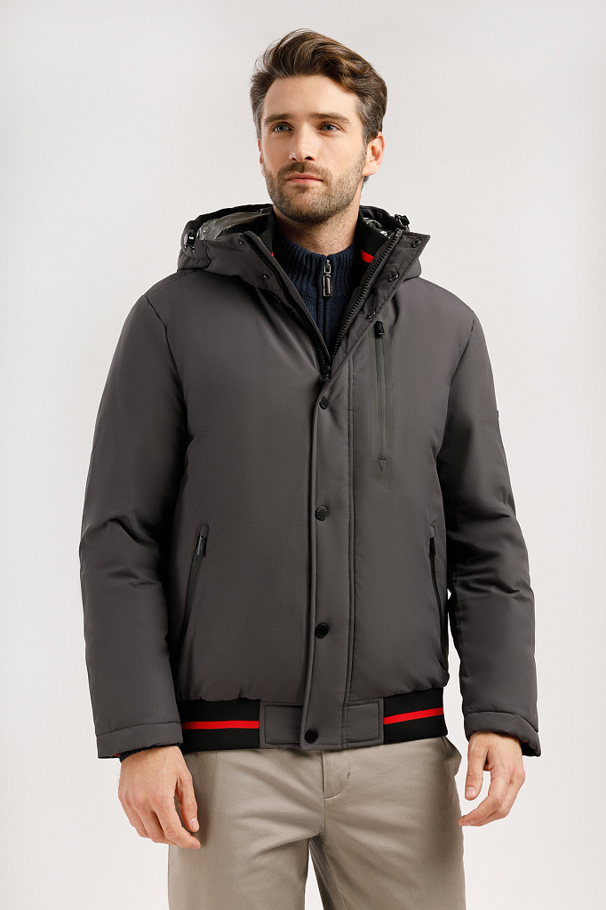 

Зимняя куртка мужская Finn Flare W19-42009 серая M, W19-42009
