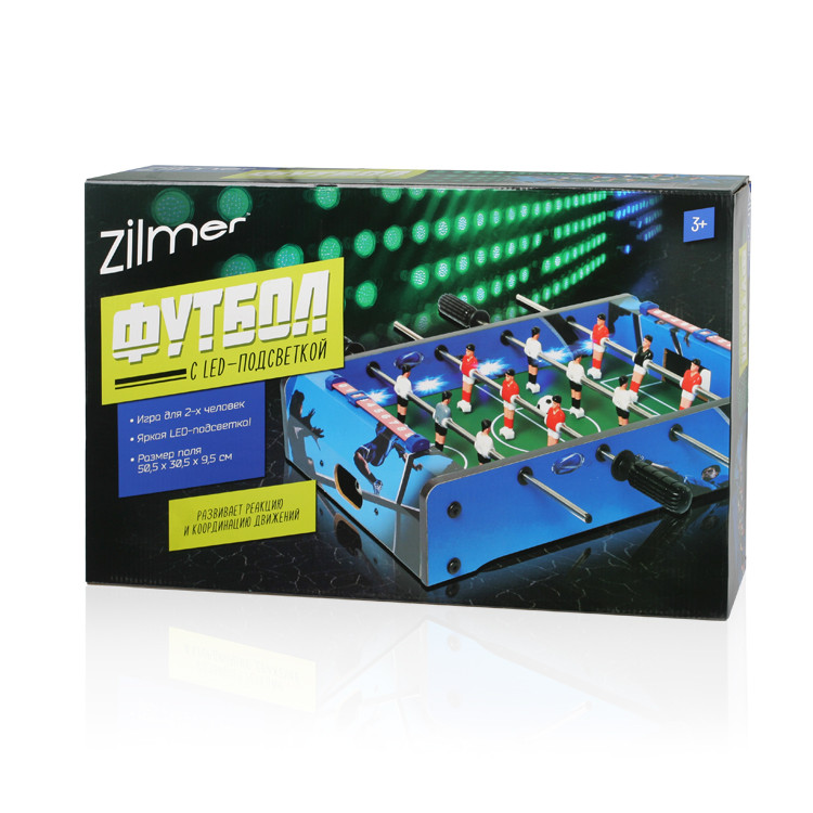 Настольная игра Zilmer Футбол, со световыми эффектами пенни борд zilmer ночная вспышка розовый zil1812 082
