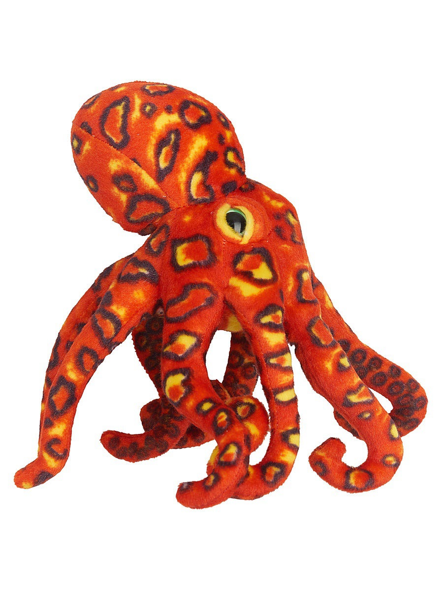 

Мягкая игрушка Осьминог красный, 36 см