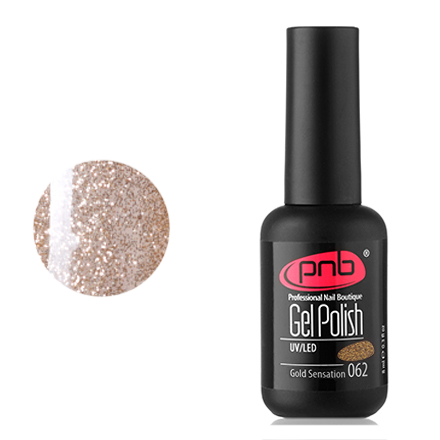 

Гель-лак PNB №062, Gold sensation