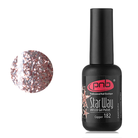 

Гель-лак PNB №182, Star way, Copper