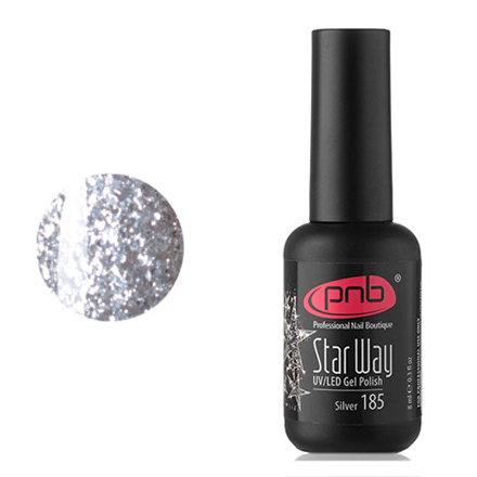 

Гель-лак PNB №185, Star way, Silver