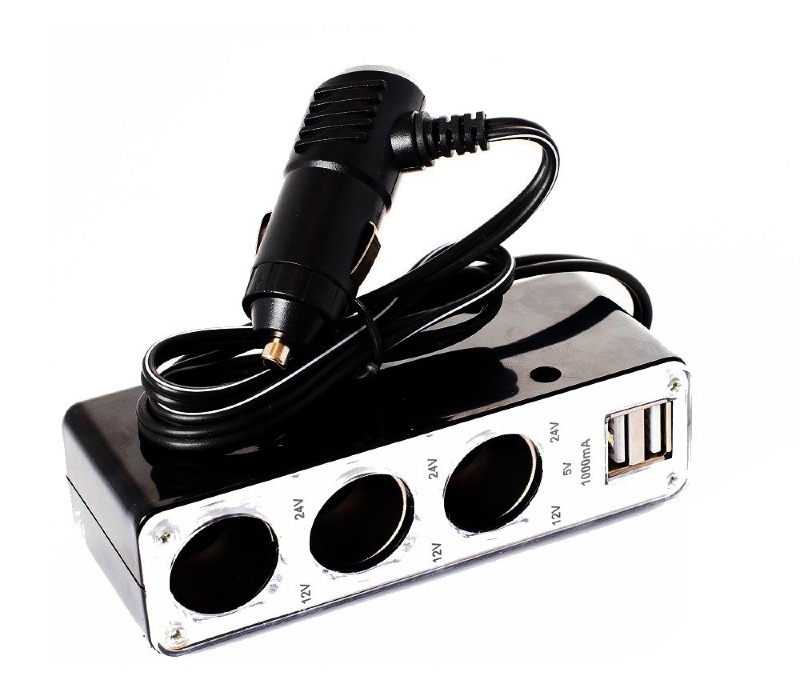 

Разветвитель для прикуривателя A2DM 3 гнезда + 2 USB, 160002