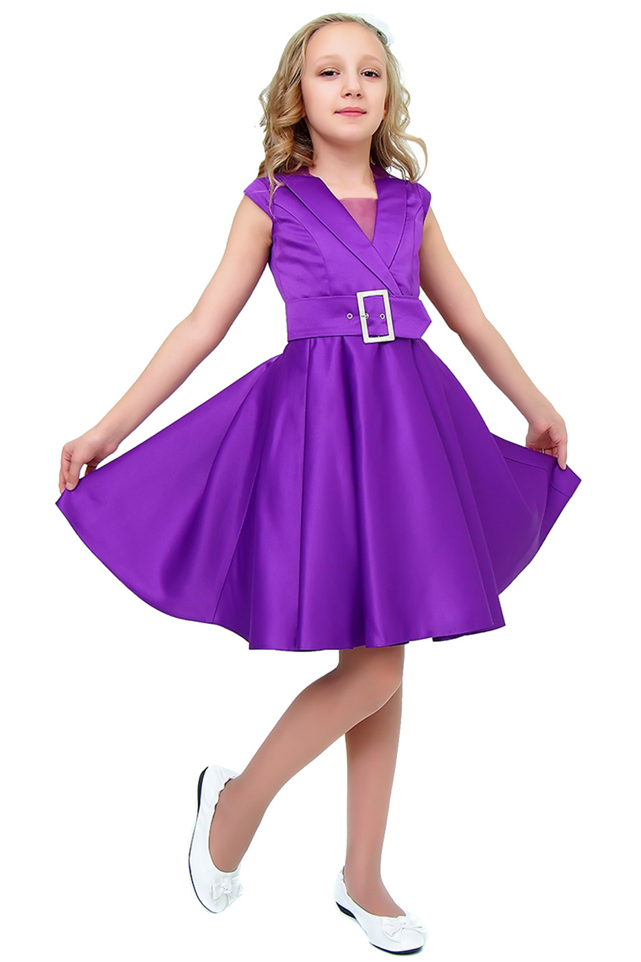 фото Платье детское ladetto, цв. фиолетовый, р-р 158