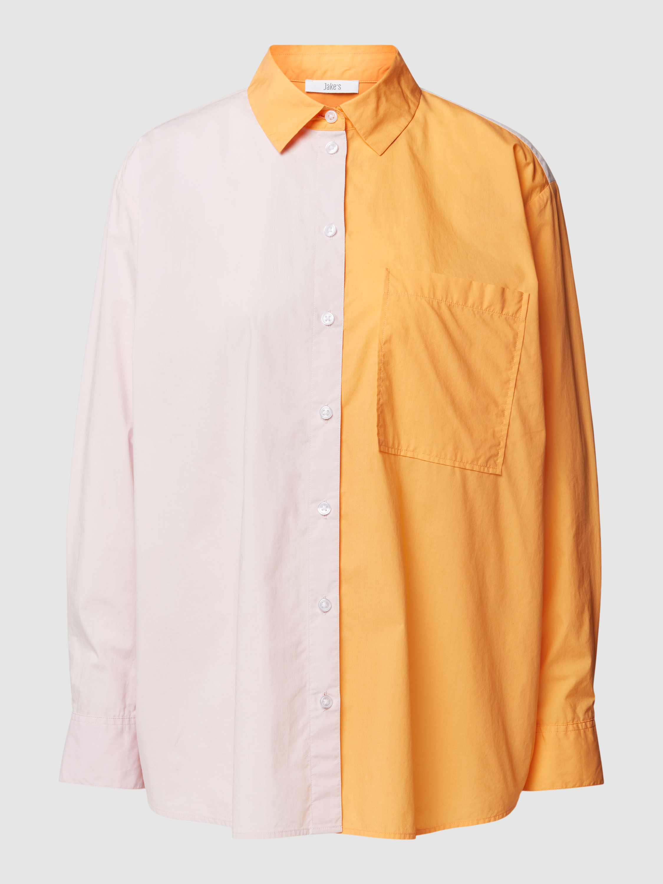 Рубашка женская Jake's Casual 1783867 оранжевая 40 (доставка из-за рубежа)