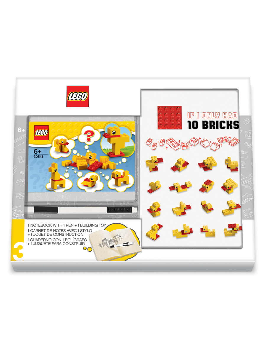 фото Книга для записей с ручкой и минифигурой lego classic - duck build