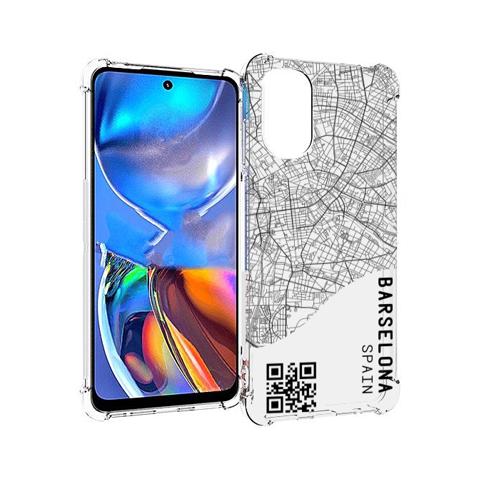 

Чехол MyPads схема-барселона для Motorola Moto E32, Прозрачный, Tocco