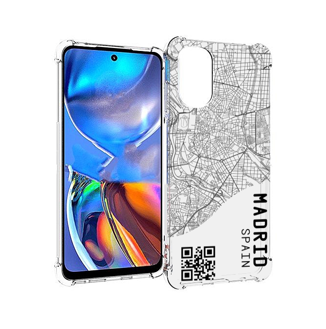 

Чехол MyPads схема-мадрид для Motorola Moto E32, Прозрачный, Tocco