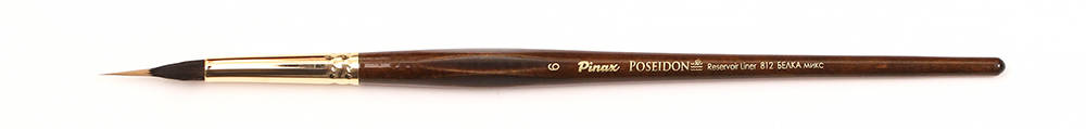 фото Кисть белка микс/имитация колонка №6 лайнер с резервуаром pinax poseidon 812 коротк ручка