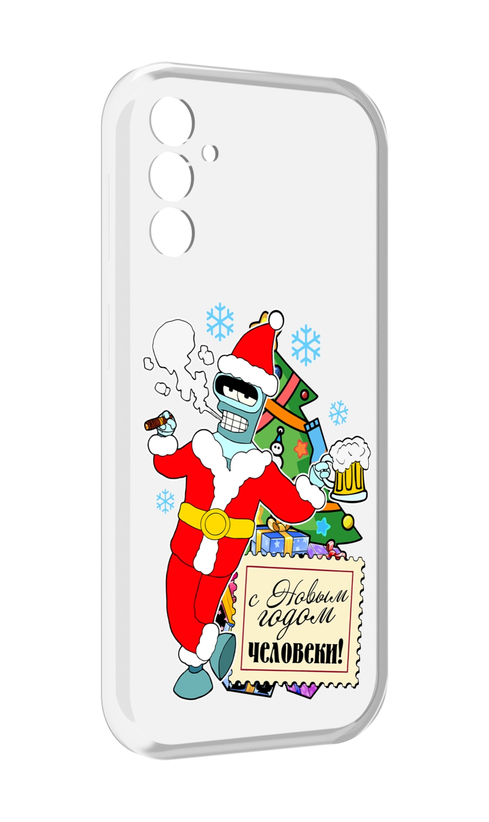 

Чехол MyPads С новым годом человеки для Samsung Galaxy M13, Прозрачный, Tocco