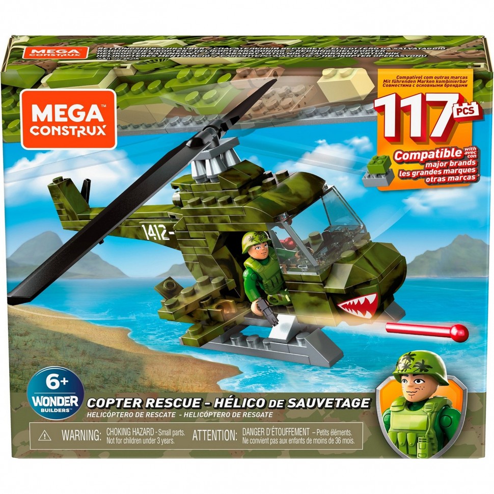 

Конструктор Mega Construx Военный вертолет GNY51