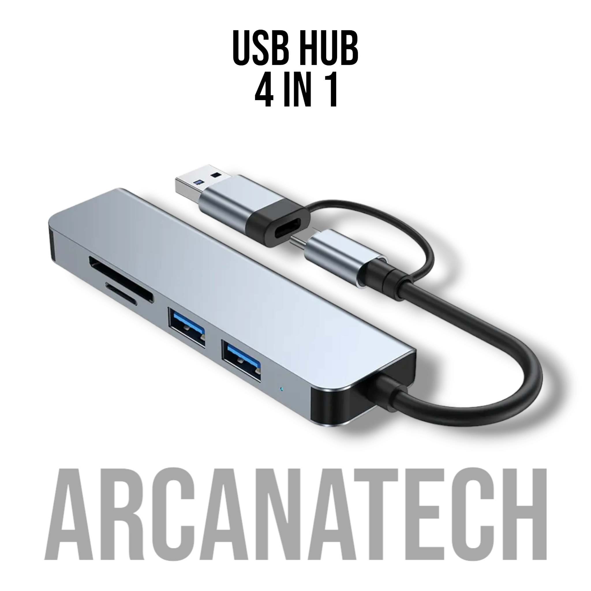 

Разветвитель для компьютера ArcanaTech usb-typec-hub-4in1, usb-typec-hub-4in1