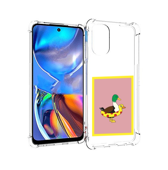 

Чехол MyPads утка в круге надувном для Motorola Moto E32, Прозрачный, Tocco