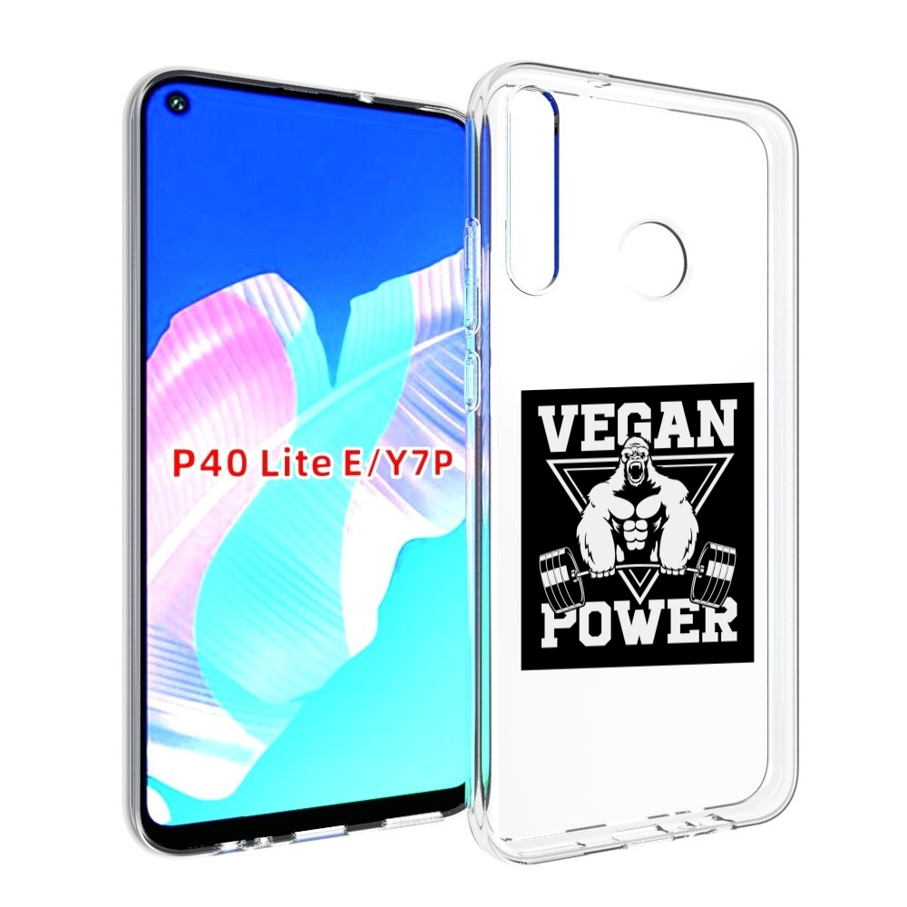 

Чехол бампер MyPads сила-вегана для Huawei P40 Lite E, Прозрачный, Tocco