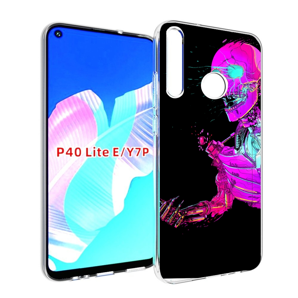 

Чехол бампер MyPads скелет-робот-фиолетовый для Huawei P40 Lite, Прозрачный, Tocco