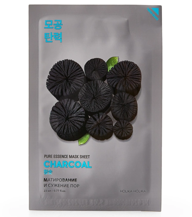 

Тканевая маска с углем Holika Holika Pure Essence Mask Sheet Charcoal успокаивающая