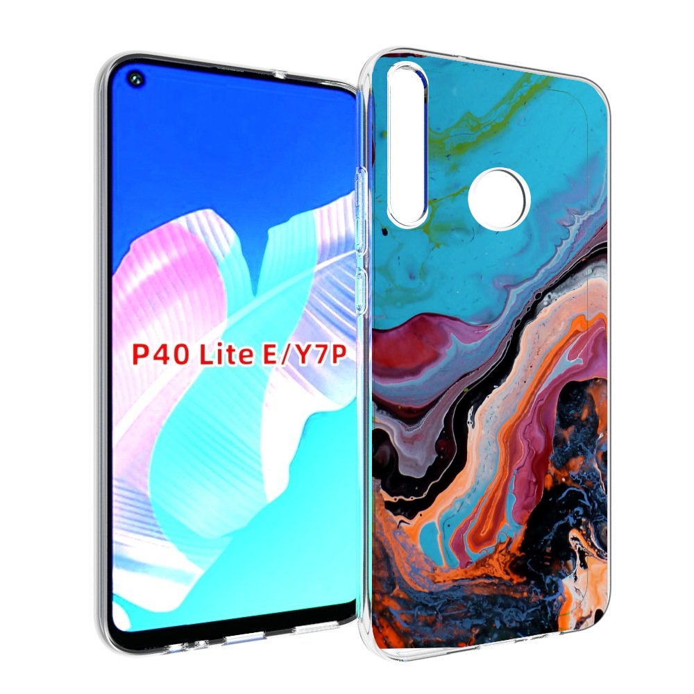 

Чехол бампер MyPads смешанные краски для Huawei P40 Lite E, Прозрачный, Tocco
