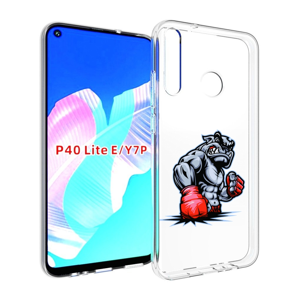 

Чехол бампер MyPads собака-боксер для Huawei P40 Lite E, Прозрачный, Tocco