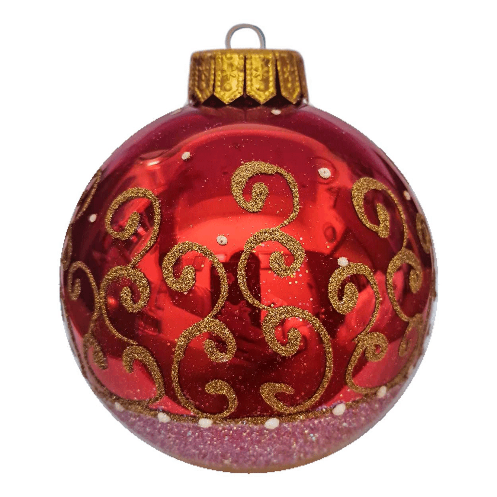 Шар на ель Коломеев Графика 74 1 шт красный 479₽