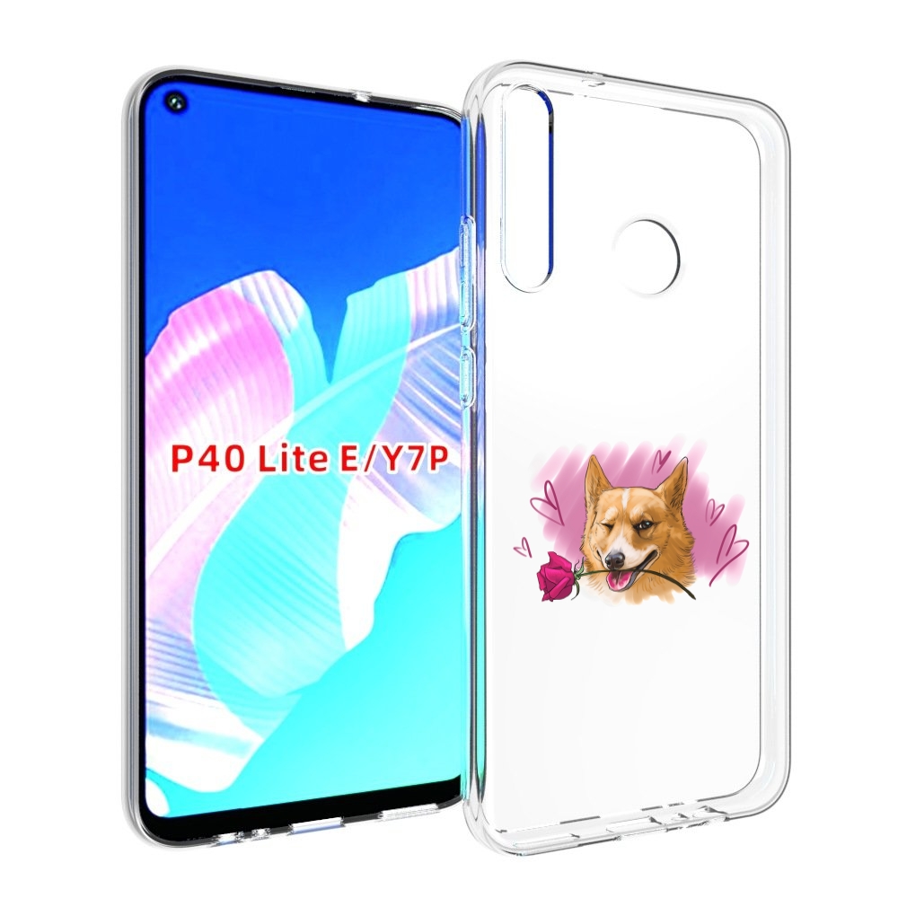 

Чехол бампер MyPads собачка-с-розочкой для Huawei P40 Lite E, Прозрачный, Tocco