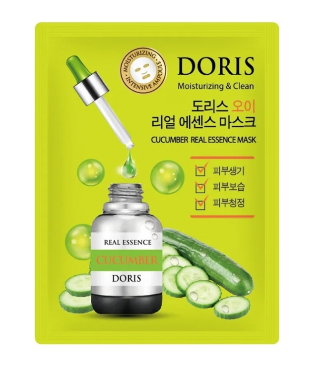 

Маска для лица Jigott Doris Cucumber Real Essence Mask тканевая, 25 мл