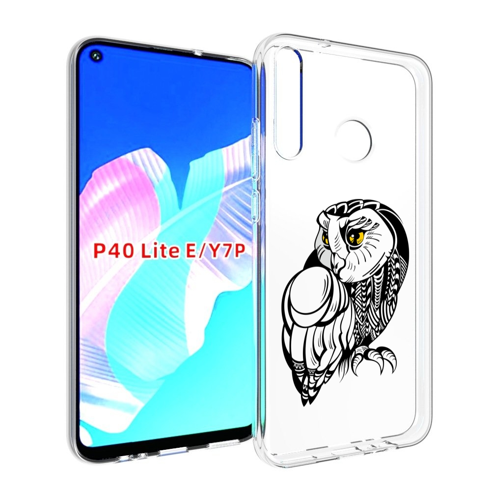 

Чехол бампер MyPads сова-красотка для Huawei P40 Lite E, Прозрачный, Tocco