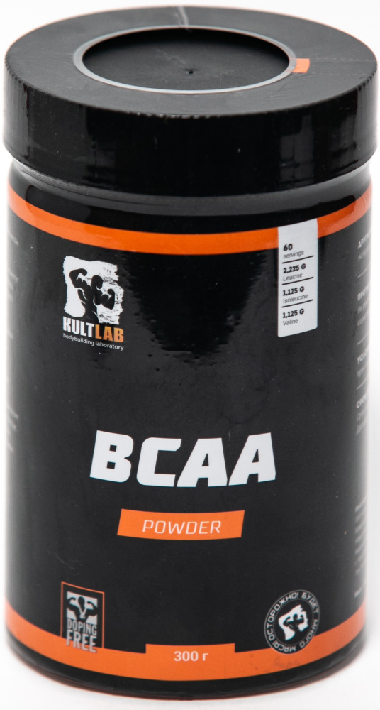 Аминокислота Kultlab BCAA 300 гр. 2:1:1, без вкуса