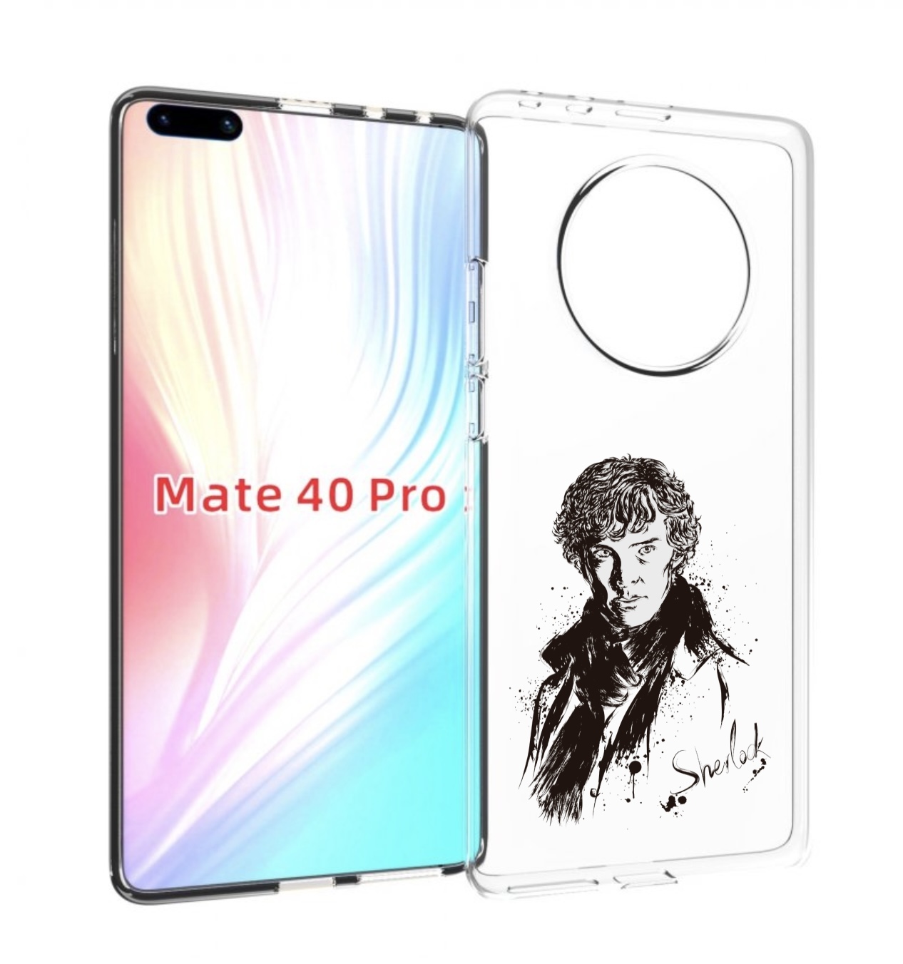 

Чехол MyPads шерлок холмс портрет для Huawei Mate 40 Pro (NOH-NX9), Прозрачный, Tocco