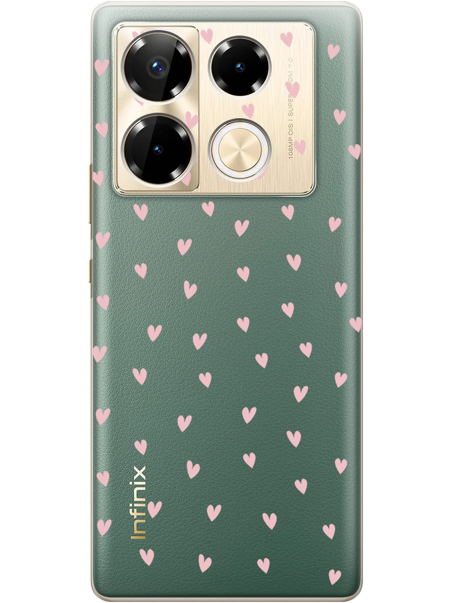 

Силиконовый чехол на Infinix Note 40 Pro / 40 Pro 5g / 40 Pro+ 5g с принтом 872625, Прозрачный;розовый, 782627091