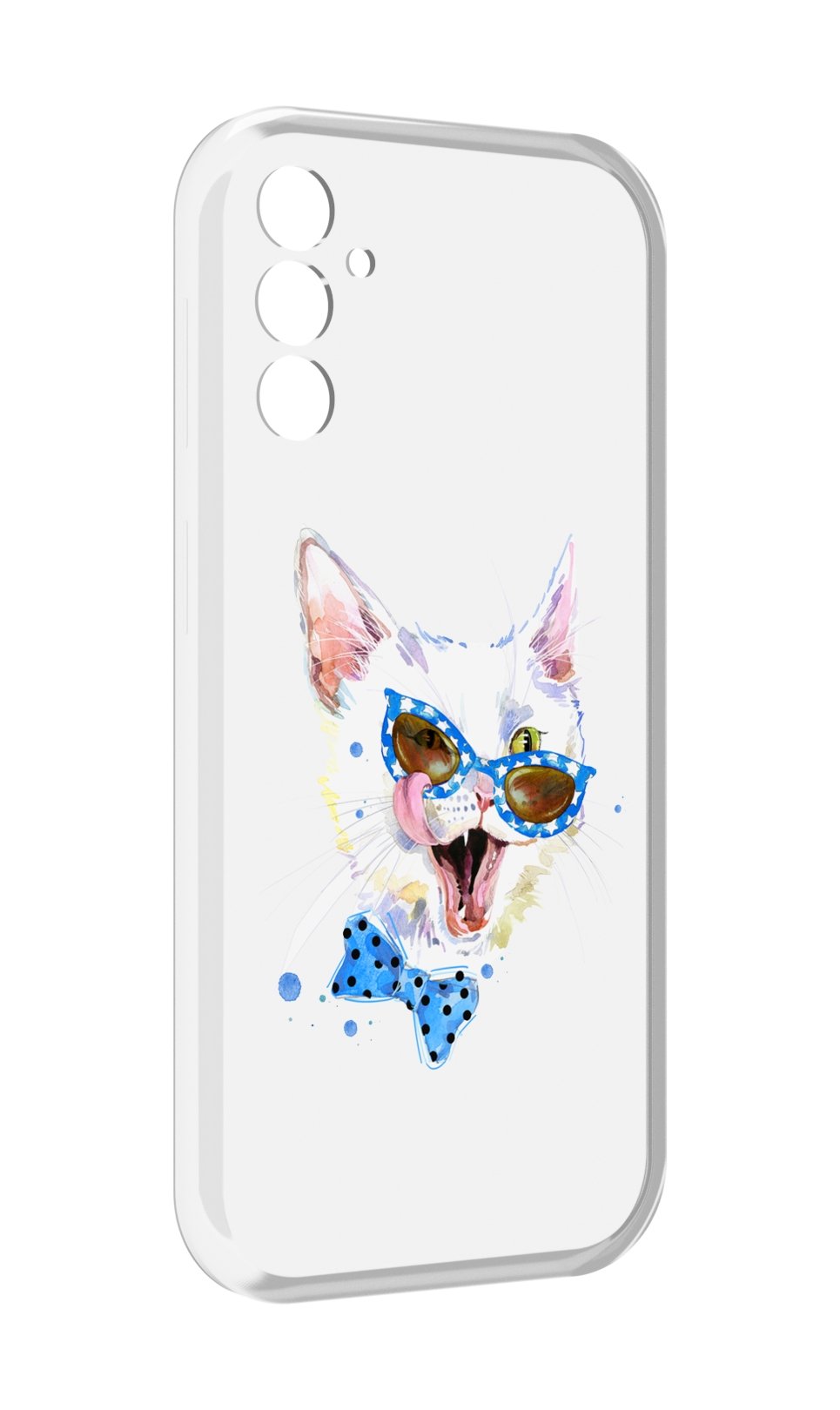 

Чехол MyPads белый кот для Samsung Galaxy M13, Прозрачный, Tocco