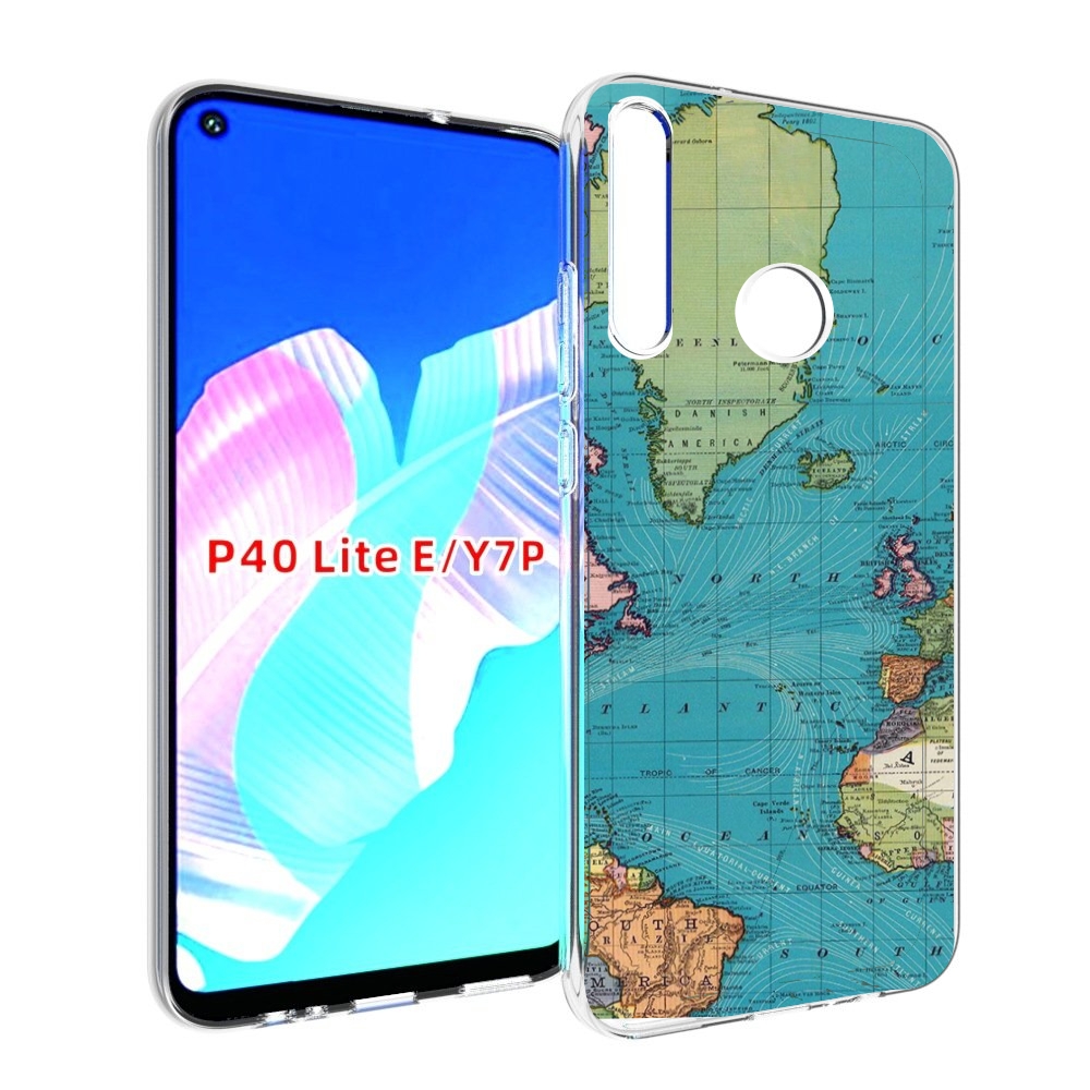 

Чехол бампер MyPads старая карта земли для Huawei P40 Lite E, Прозрачный, Tocco