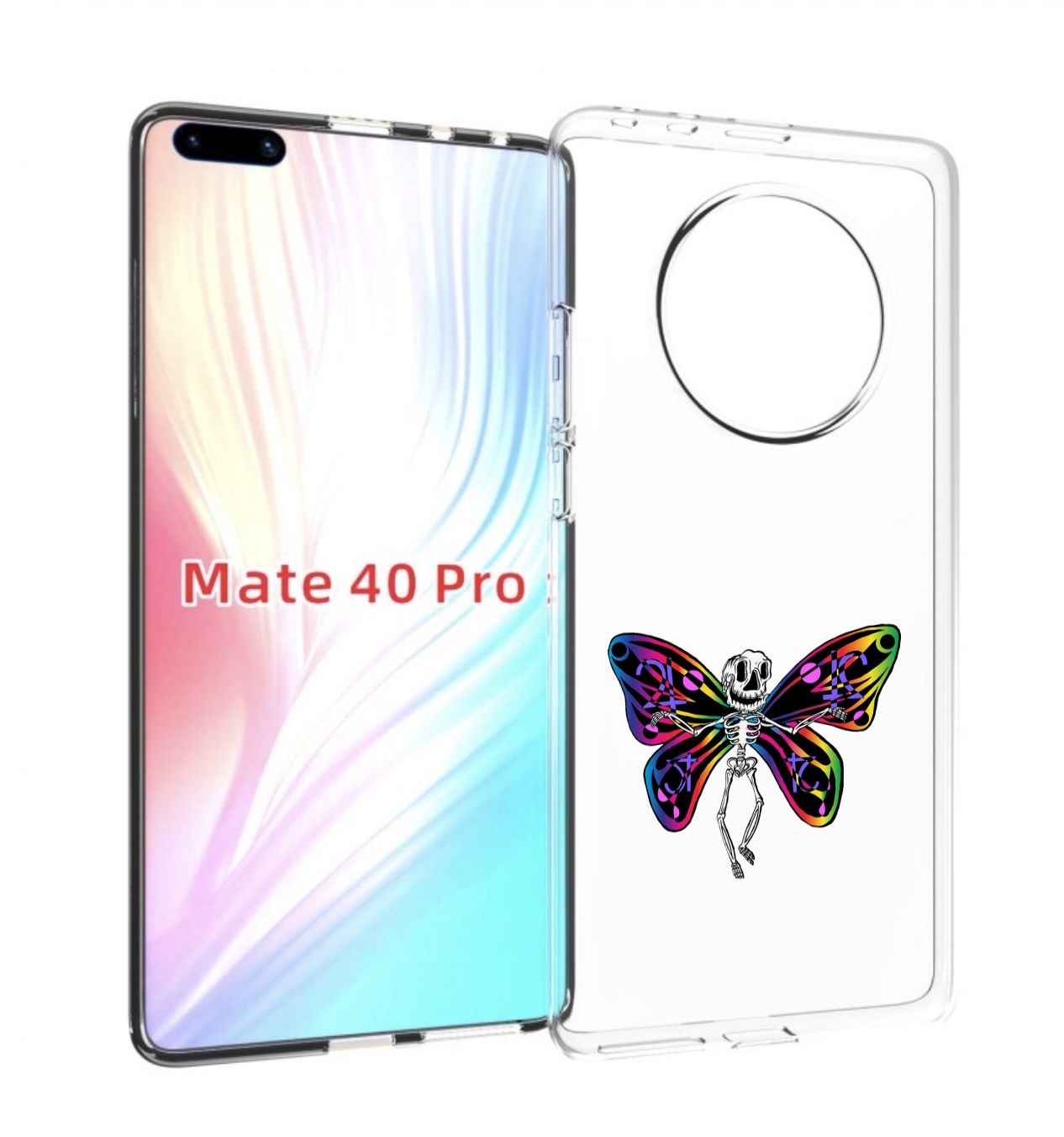 

Чехол MyPads эффект бабочки для Huawei Mate 40 Pro (NOH-NX9), Прозрачный, Tocco