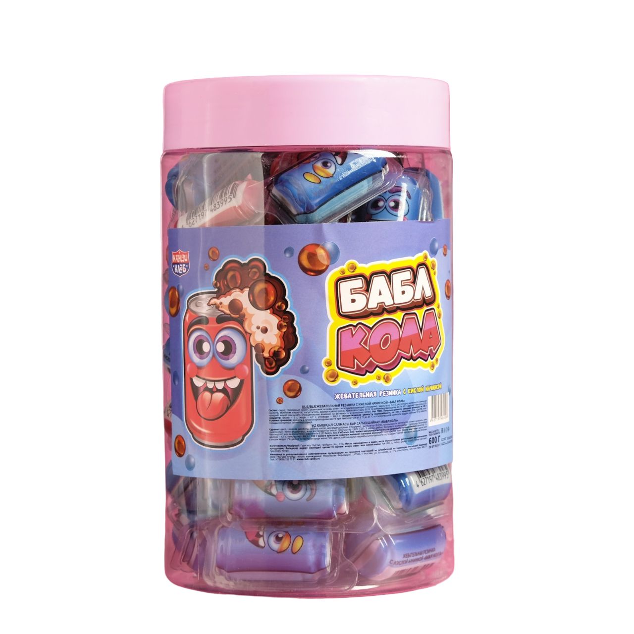 

Жевательная резинка "Бабл кола" с кислой начинкой, 12 г