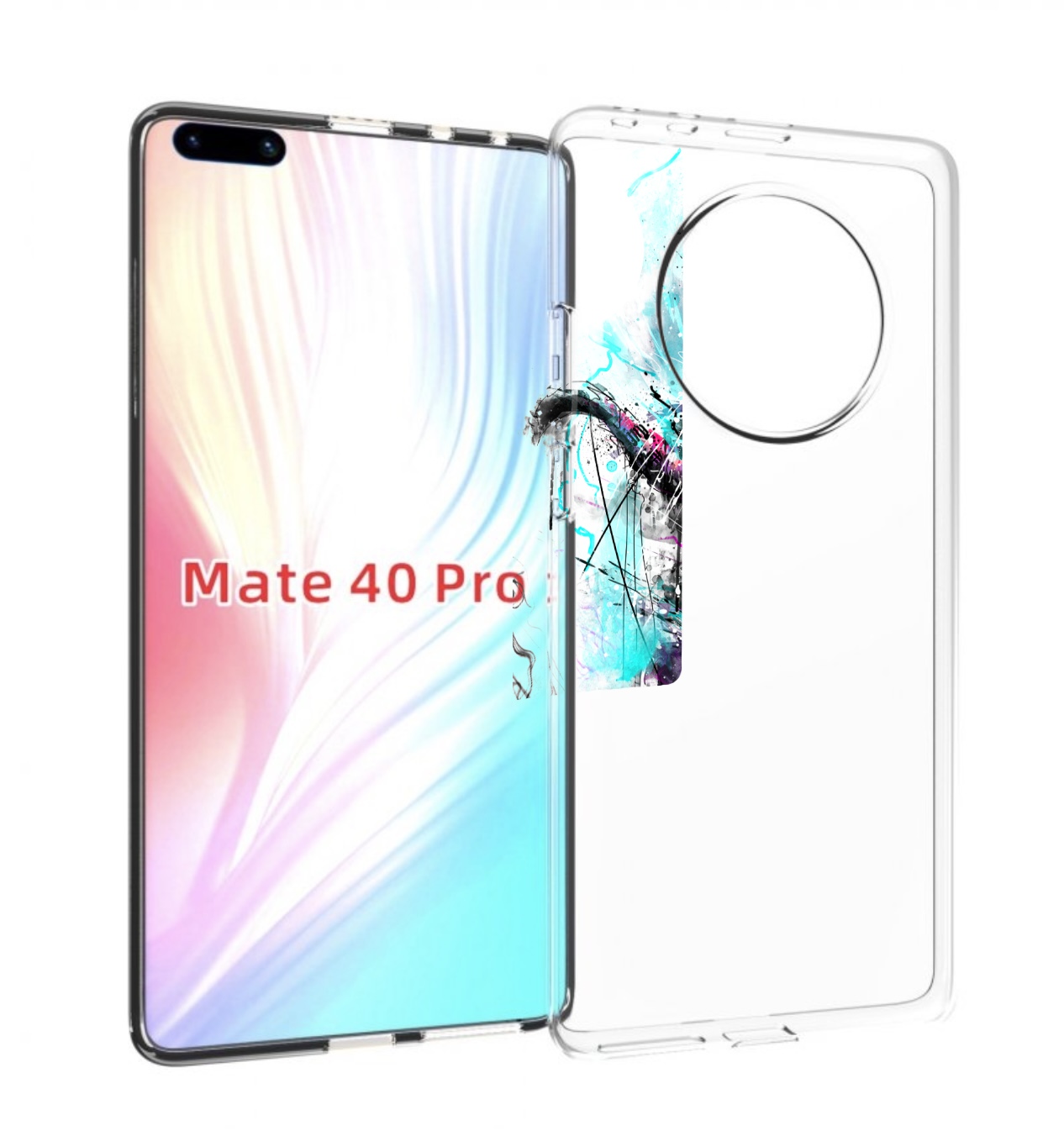 

Чехол MyPads яркий дьявол для Huawei Mate 40 Pro (NOH-NX9), Прозрачный, Tocco