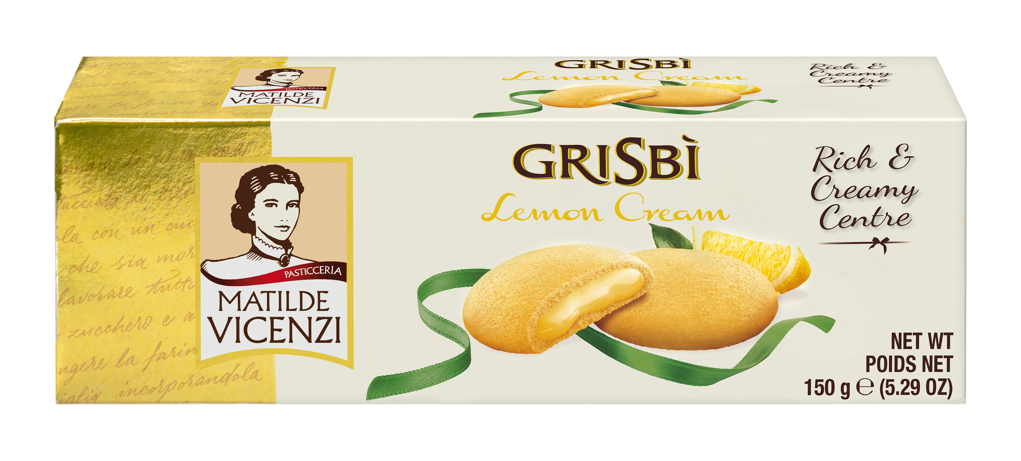 Печенье Grisbi с начинкой из лимонного крема, 150 г