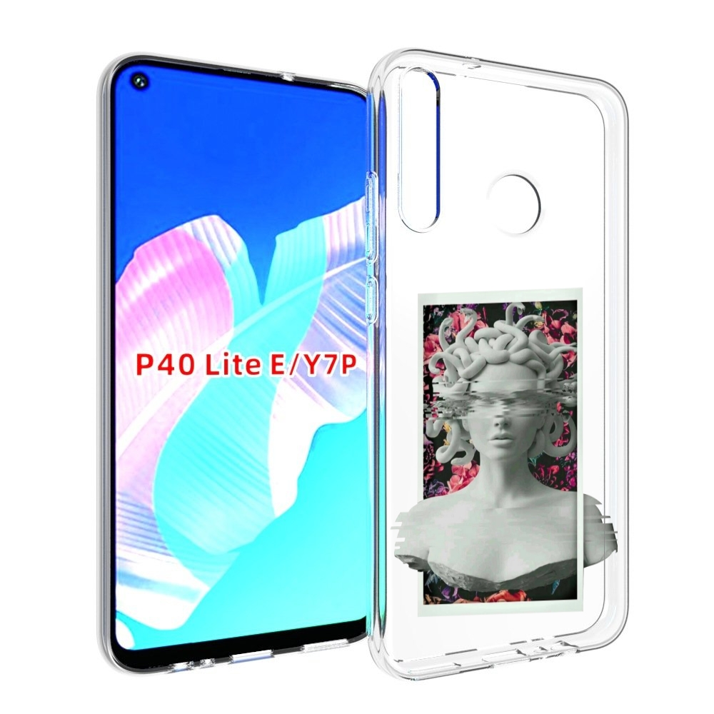 

Чехол бампер MyPads статуя-медузы для Huawei P40 Lite E, Прозрачный, Tocco