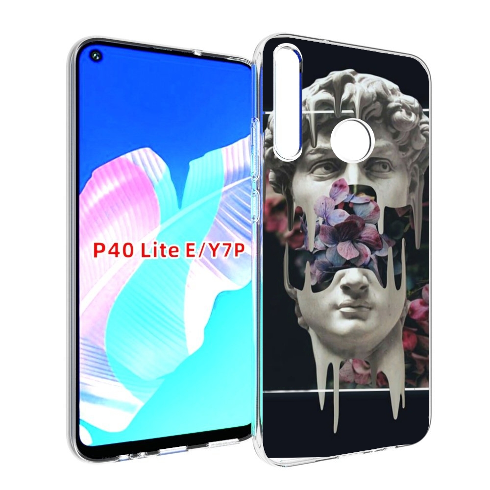 Чехол бампер MyPads статуя-с-цветами-внутри для Huawei P40 Lite