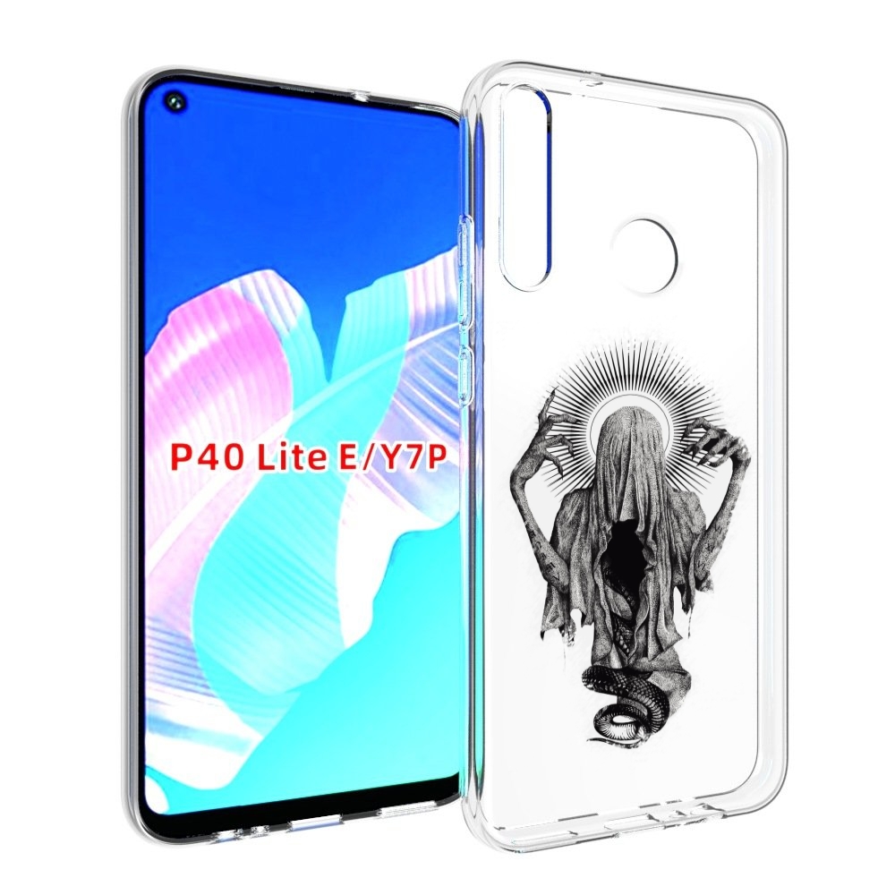 

Чехол бампер MyPads страшная змея в мантии для Huawei P40 Lite E, Прозрачный, Tocco