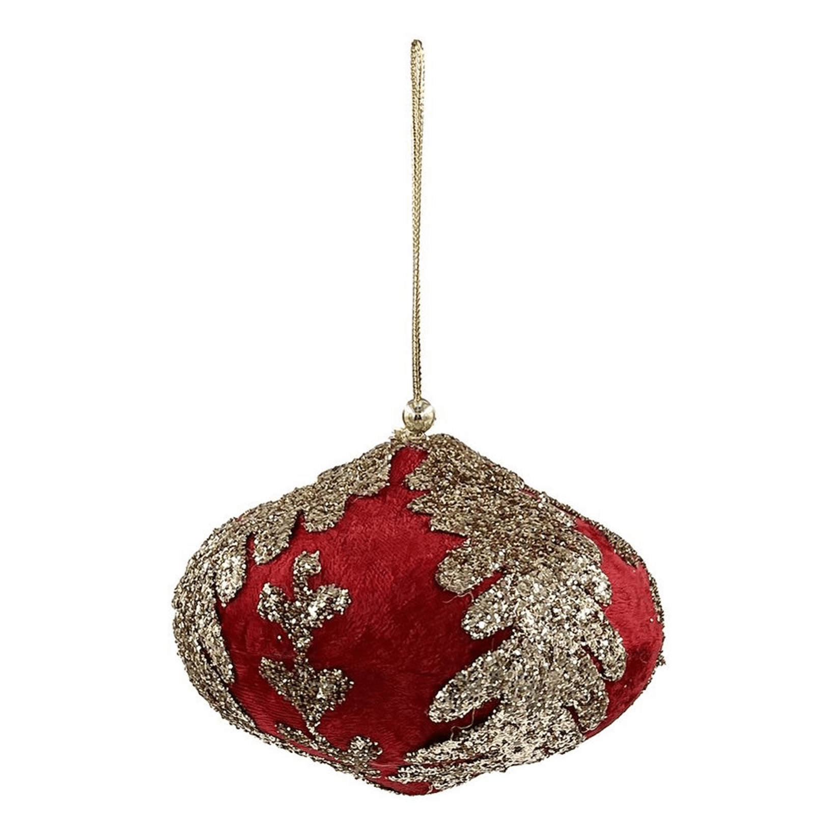 Елочная игрушка Christmas DeLuxe Луковка алая 10 x 13 см