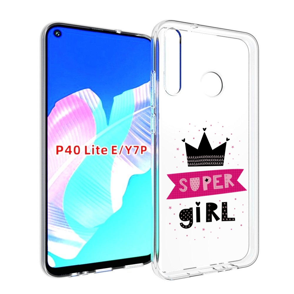 

Чехол бампер MyPads супер-девчонка женский для Huawei P40 Lite E, Прозрачный, Tocco