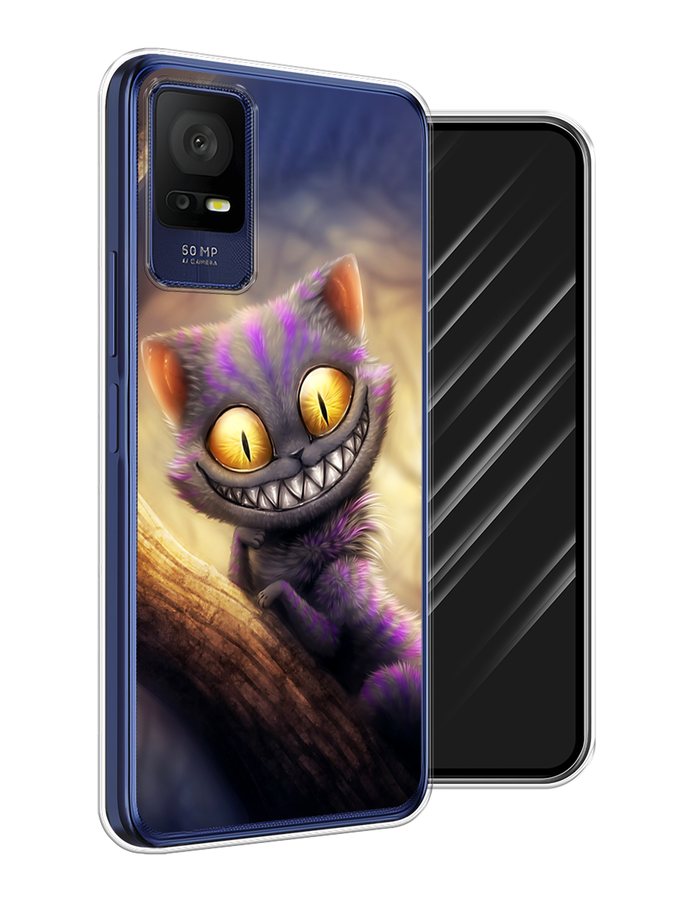 

Чехол Awog на TCL 408 "Cheshire Cat", Фиолетовый;желтый, 291350-1