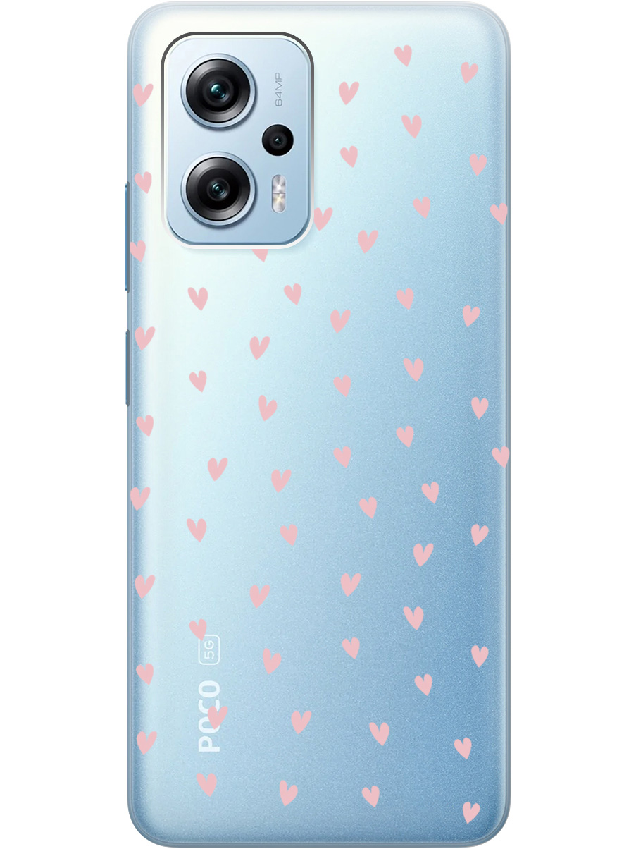 

Силиконовый чехол на Poco X4 GT / Xiaomi Redmi Note 11T Pro / 11T Pro+ с принтом 872663, Прозрачный;розовый, 740187791