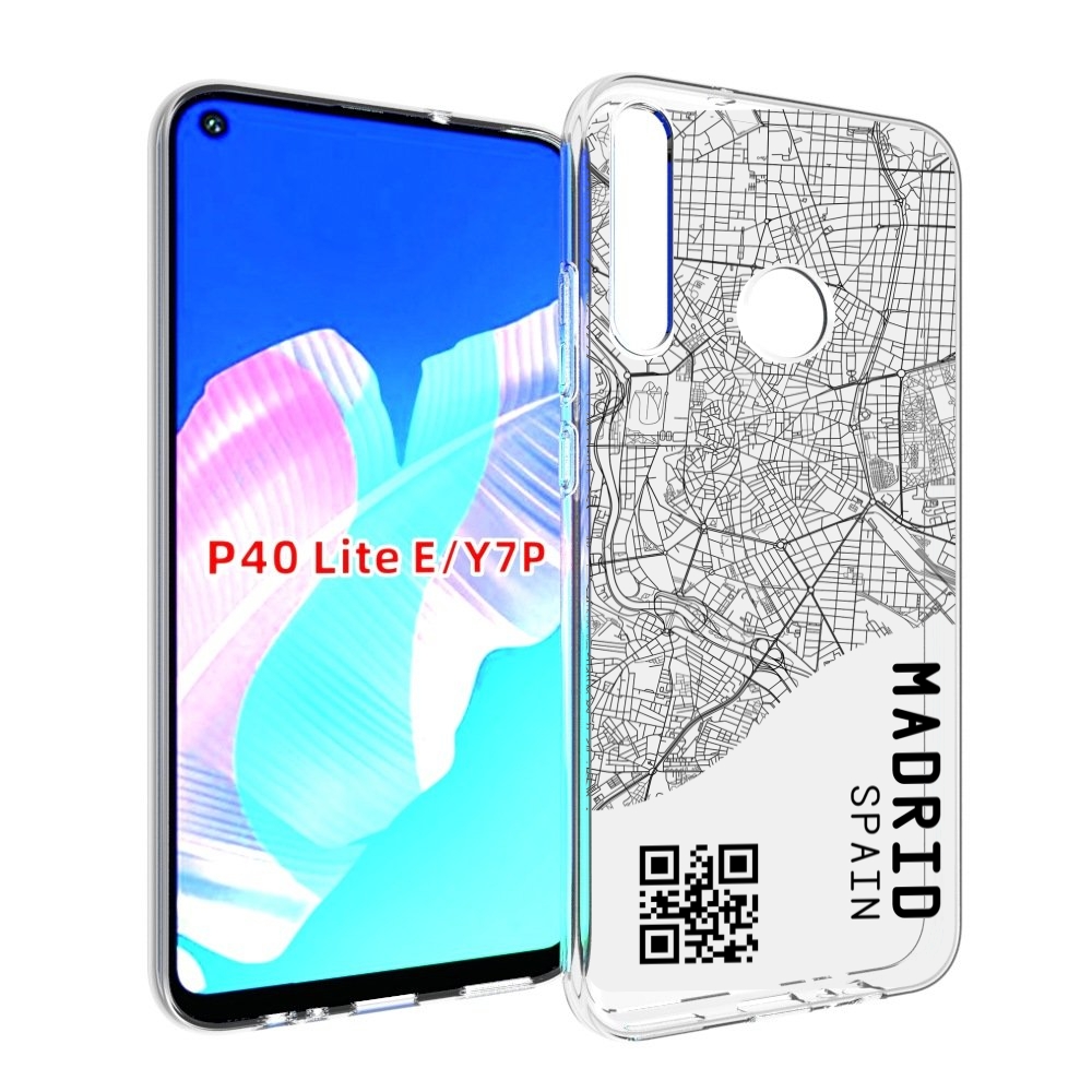 

Чехол бампер MyPads схема-мадрид для Huawei P40 Lite E, Прозрачный, Tocco